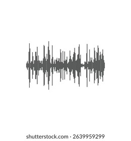 Black sound waves. Abstract music wave, radio signal frequency and digital voice visualisation. Tune equalizer vector icon. Monochrome volume audio lines, soundwaves rhythm isolated white background