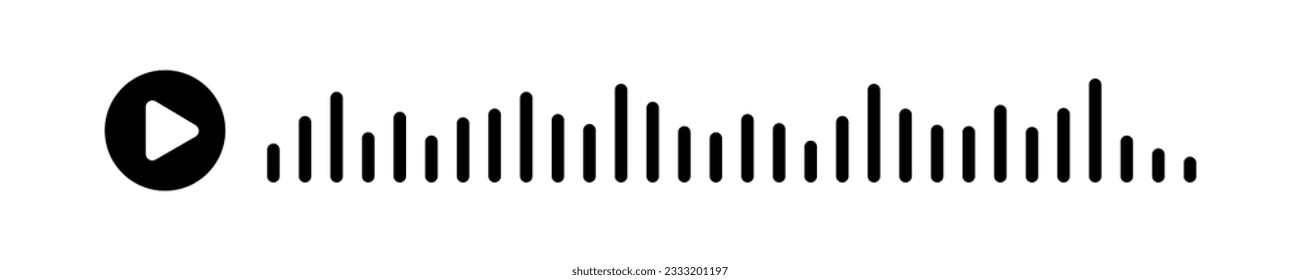 Black sound waves of the equalizer isolated on a isolated white background. Vector clipart Illustration