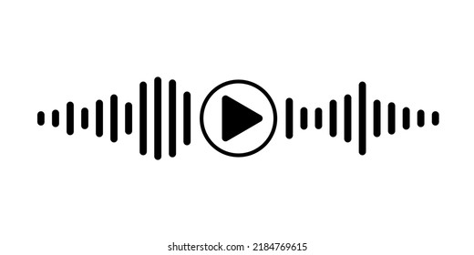 Black sound waves of the equalizer. Vector clipart Illustration.