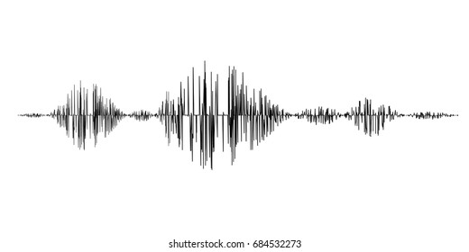 Black White Sound Wave Pattern Stock Illustration 1447418114