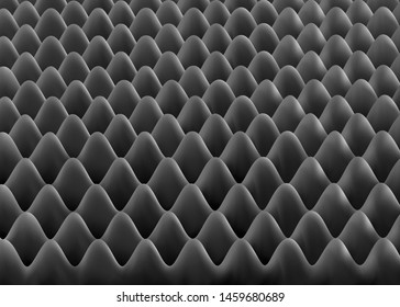 Black soundproof sheet abstract background, sponge rubber surface.
Vector realistic file.