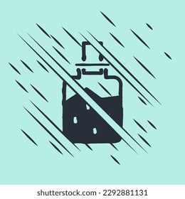 Black Spa salt icon isolated on green background. Glitch style. Vector Illustration