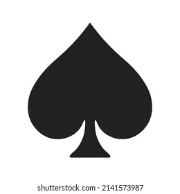 Black spade poker suit symbol