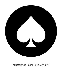 Black spade poker suit symbol