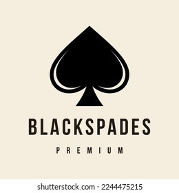 black spades icon logo design template vector