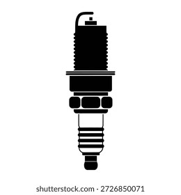 Ilustración de bujía negra motor de encendido