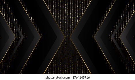 Fondo de brillo negro, fondo de lujo, vector de ilustración.	