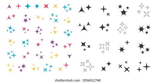 Black sparkles, glowing light effect stars. sparkles vector