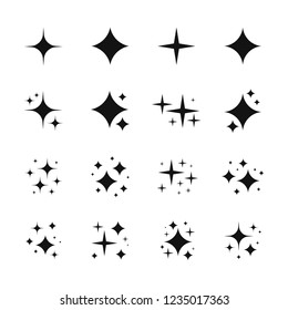 Black Sparkles Symbols Vector Set Original Stock Vector (Royalty Free ...