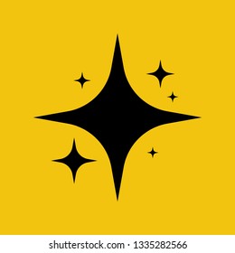 Black sparkles symbols vector. The set of original vector stars sparkle icon. Bright firework, decoration twinkle, shiny flash. Glowing light effect stars and bursts collection. Vector