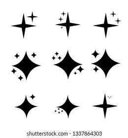 	
Black sparkles symbols vector. The set of original vector stars sparkle icon. Bright firework, decoration twinkle, shiny flash. Glowing light effect stars and bursts collection.