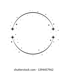 Black sparkles symbols vector. Set of vector graphic circle frames. Bright firework, decoration twinkle, shiny flash. Meteoroid, comet, asteroid, stars.