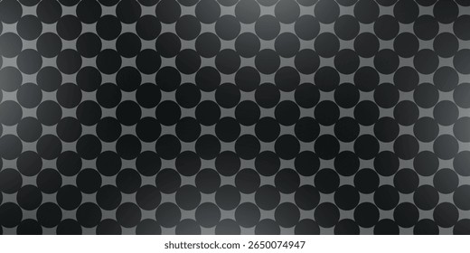 Grade de alto-falante preto com buracos redondos regulares, fundo de metal. Material de mapeamento texturizado ideal para project.Illustration 3D, vetor.