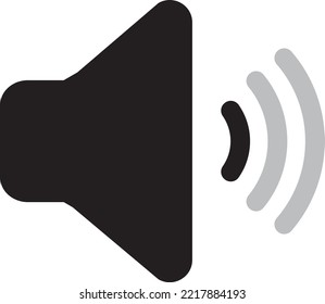 The black speaker icon is editable.