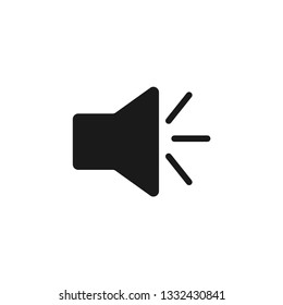Black speaker icon. Flat design. Volume icon. Vector.