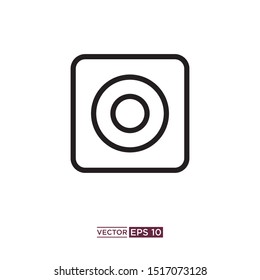 black speaker icon vector illustration template