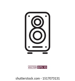black speaker icon vector illustration template