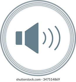 Black Speaker icon. Vector illustration