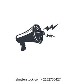 black speaker megaphone  icon vector illustration design template