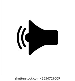 Black Speaker silhouette vector illustration on white background
