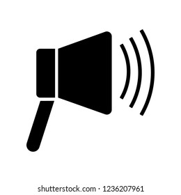 black speaker vector icon for web or app