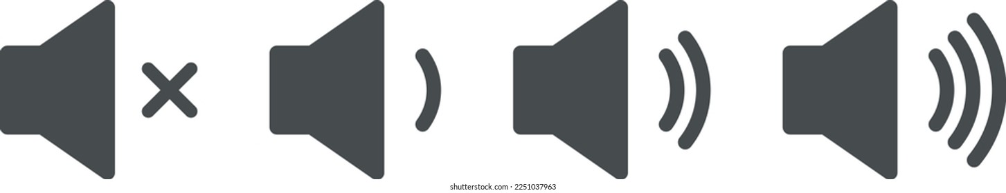 black speaker volume sign vector design