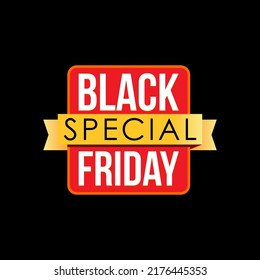 Black Special Friday Sale banner template vector design illustration. Discount offer price banner. Special offer shopping with modern elements. Eid Sale offer logo design. Summer sale vector. 