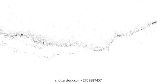Black speckles and irregular lines create a textured abstract pattern on a white background.