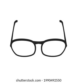 black spectacles eye glasses vector icon