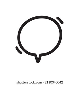 Black speech balloon in Comic style, Vector, Illustration.