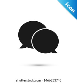 Black Speech bubble chat icon isolated on white background. Message icon. Communication or comment chat symbol.  Vector Illustration