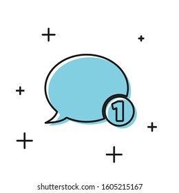 Black Speech bubble chat icon isolated on white background. Message icon. Communication or comment chat symbol.  Vector Illustration