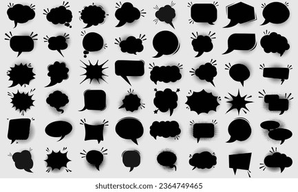 
Black speech bubble collection. Set of speech bubble. Speech bubble comic.Speech Balloon.

