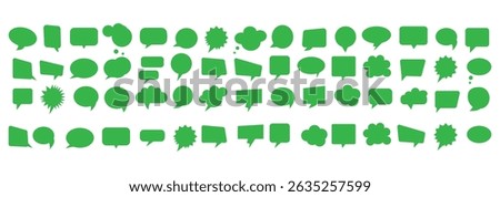 Black speech bubble collection. Set of speech bubble. Speech bubble comic