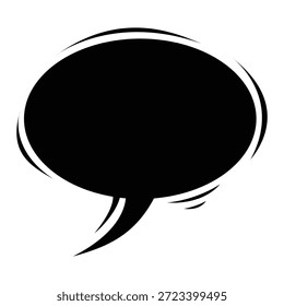 Icono negro de la burbuja del discurso para el diálogo