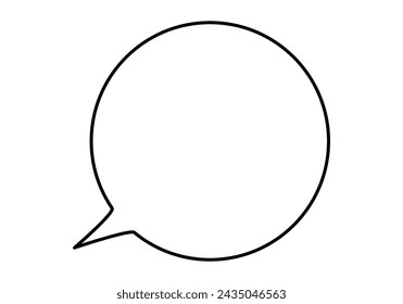 Icono de burbuja de voz negra sobre fondo blanco.