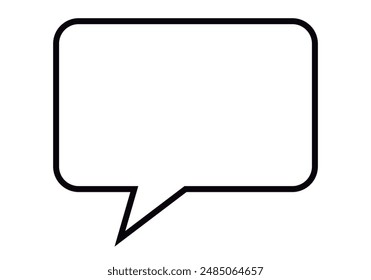 Black speech bubble icon on white background