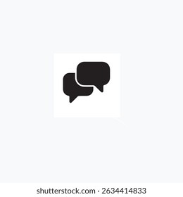 Icono negro de la burbuja del discurso en el fondo blanco