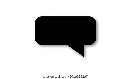 forma de burbuja de habla negra con fondo blanco. espacio para texto. área en blanco abstracta para el texto de la letra en línea.
