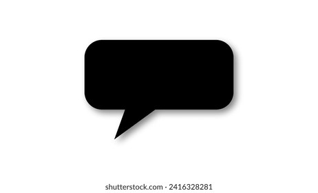 forma de burbuja de habla negra con fondo blanco. espacio para texto. área en blanco abstracta para el texto de la letra en línea.