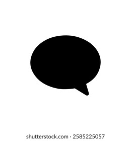 Black Speech bubble silhouette vector illustration on white background
