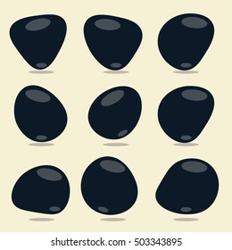black speech bubbles vector illustration set