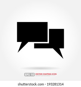 Black speech or comment bubbles on white background