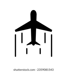 Black speed airplane flying travel symbol icon vector design
