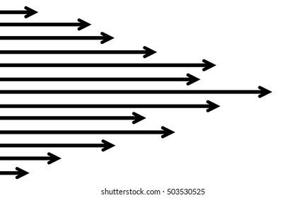 Black speed horizontal arrows Seamless pattern Vector illustration