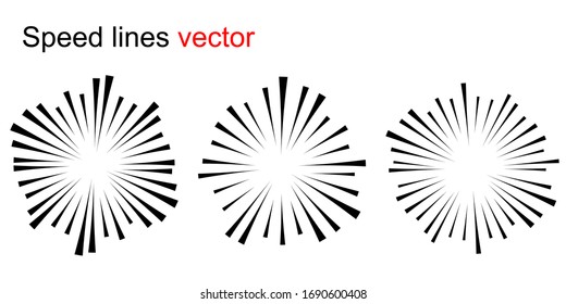 Black speed line vector,Comic lines