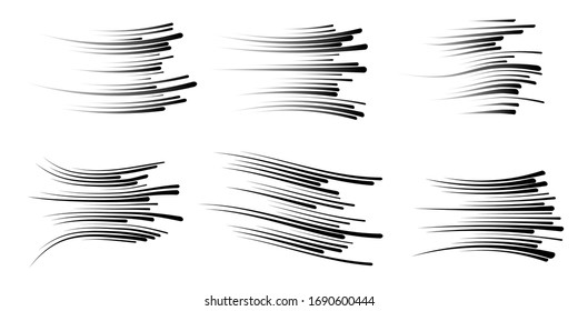 Black speed line vector,Comic lines