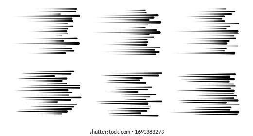 Black Speed Line Vector,Comic Lines