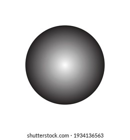 black sphere basic simple 3d shape isolated on white background