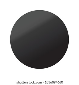 A black sphere on a white background